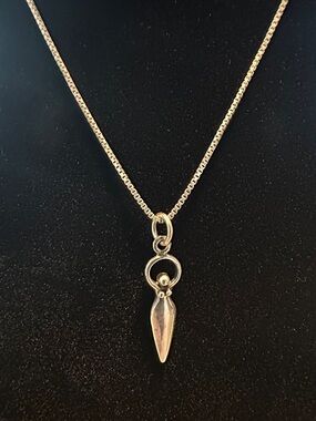 Source Unknown Silver Goddess Pendant Necklace
